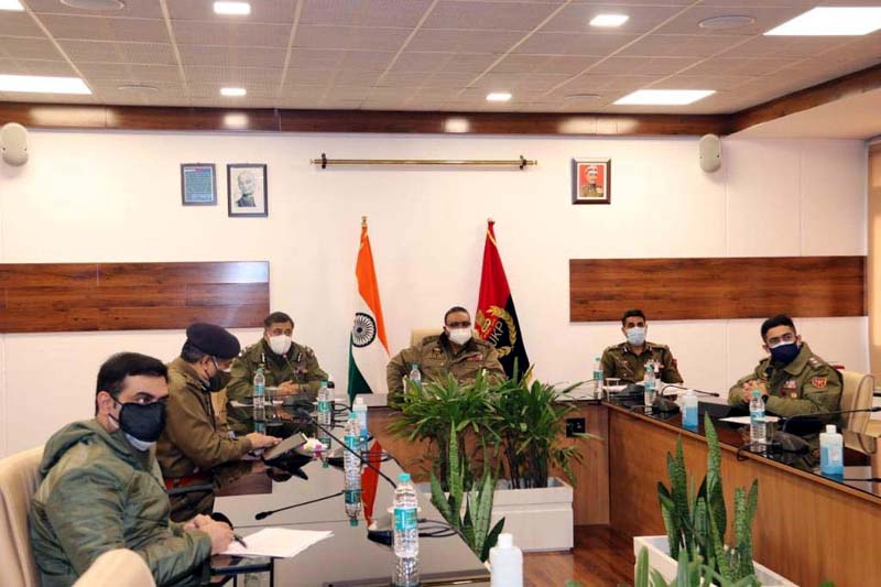DGP Dilbag Singh chairing a meeting. DGP Dilbag Singh chairing a meeting.