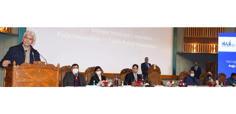 Lt. Governor speaking during a function at Srinagar. Lt. Governor speaking during a function at Srinagar.