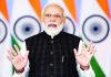 Prime Minister Narendra Modi addressing at the Golden Jubilee of Arunachal Pradesh and 36th statehood day celebration, through video conferencing, in New Delhi on Sunday. (UNI)