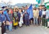 ADC Udhampur Kanta Devi flagging off trekkers from Jungle Gali on Tuesday.