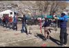 Archers during the selection trials at Khree Sultancho Sports Stadium, Bemathng in Kargil. - Excelsior/Basharat Ladakhi