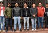 Selected team players posing for a group photograph with Manager Indoor Hall MA Stadium, Satish Gupta at Jammu.