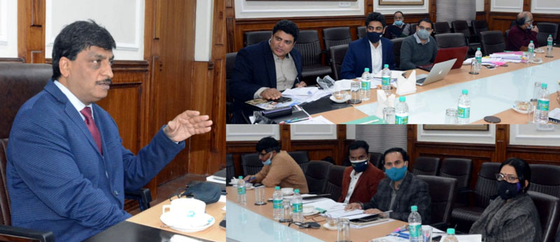 Chief Secretary AK Mehta chairing a meeting in Jammu on Tuesday. Chief Secretary AK Mehta chairing a meeting in Jammu on Tuesday.