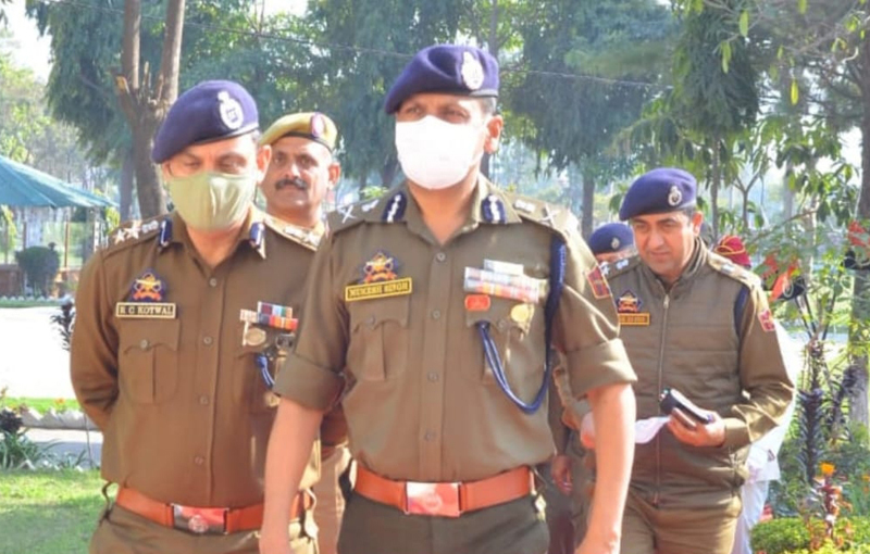 ADGP Mukesh Singh during visit to Samba-Kathua on Saturday. ADGP Mukesh Singh during visit to Samba-Kathua on Saturday.