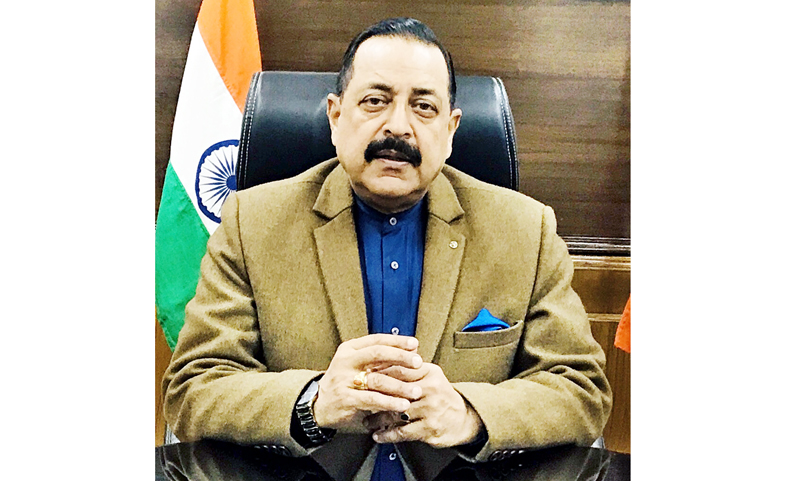 Union Minister Dr Jitendra Singh briefing media about revised DoPT guidelines in the wake of pandemic, on Sunday.