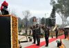 GOC, Ace of Spade Division, Maj Gen Rajeev Puri and other ranks paying respect to Martyr Jadunath Singh in Naushera on Sunday.