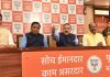 Union Minister and Senior BJP Central leader, Dr Jitendra Singh addressing press conference at the Party Headquarters in Lucknow, on Thursday.