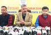 BJP leaders during a press conference at Jammu on Sunday.