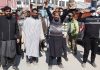 Gujjar and Bakerwal community people protesting in Srinagar on Sunday. —Excelsior/Shakeel