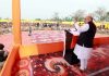 Union Home Minister and Minister of Cooperation Amit Shah addressing an election rally at Kaisarganj in Bahraich on Thursday. (UNI)