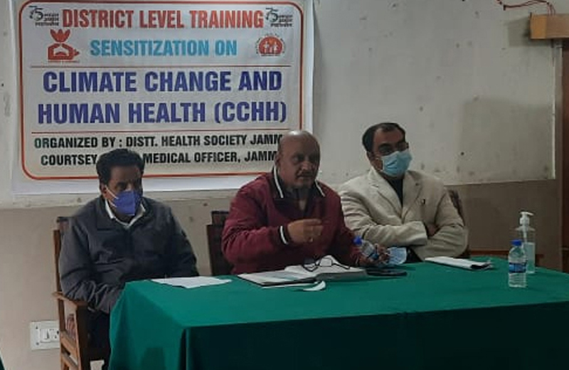 CMO Jammu Dr JP Singh speaking during a programme at Deputy CMO Office in Jammu. CMO Jammu Dr JP Singh speaking during a programme at Deputy CMO Office in Jammu.