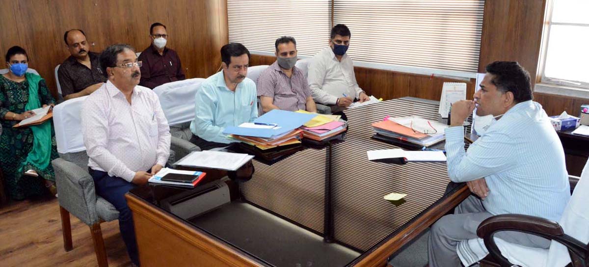 Principal Secretary, I&FC Ashok Parmar chairing a meeting in Jammu. Principal Secretary, I&FC Ashok Parmar chairing a meeting in Jammu.