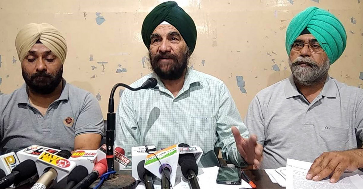NSF chairman, S. Varinderjeet Singh addressing a press conference at Jammu on Tuesday. NSF chairman, S. Varinderjeet Singh addressing a press conference at Jammu on Tuesday.