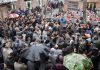 Large number of people join burial of the young girl killed in grenade blast in Srinagar on Monday. —Excelsior/Shakeel
