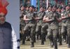Union Home Minister Amit Shah takes salute at CRPF Raising Day at MA Stadium, Jammu on Saturday. Another pic on page 6. — Excelsior/Rakesh