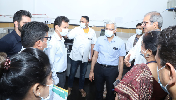 DGHS team inspecting Renal Transplant facility in SSH Jammu on Friday.