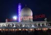 Hazratbal Shrine illuminated on Shab-e-Meraj in Srinagar on Monday. -Excelsior/Shakeel