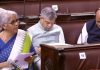 Finance Minister Nirmala Sitharaman replying to debate on J&K budget in Rajya Sabha on Wednesday.