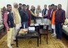 BJP leader Sunil Sharma and others submitting memorandum to Home Minister Amit Shah in New Delhi on Tuesday.