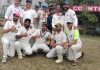 Winning team posing for a group photograph at Gharota Stadium on Sunday.