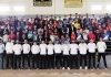 Winning team of under-19 boys posing for a group photograph with special guest, Tarun Uppal and others at Jammu.