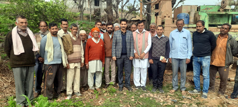 DDC Chairman Kathua Col Mahan Singh flanked by other members at a function in Basohli on Sunday. DDC Chairman Kathua Col Mahan Singh flanked by other members at a function in Basohli on Sunday.