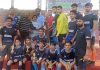 Winners posing for a group photograph with dignitaries at Kathua on Saturday.