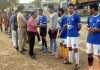 Chief guest Raj Singh interacting with players at Samba on Friday.