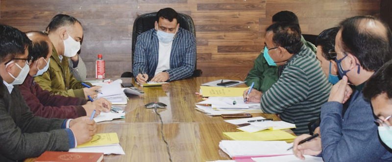 DC Doda Vikas Sharma chairing a meeting on Monday. DC Doda Vikas Sharma chairing a meeting on Monday.