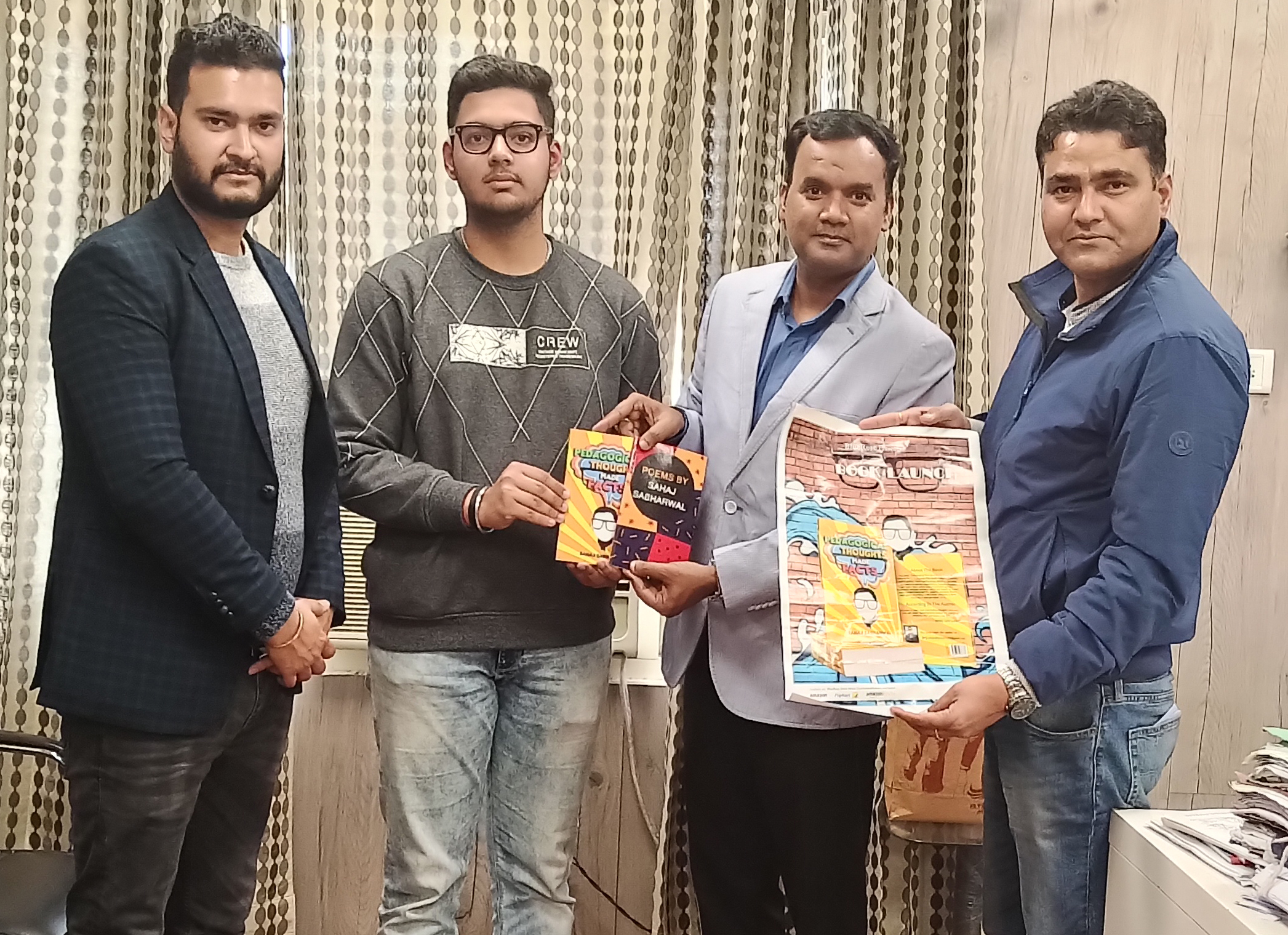 Director Tourism Vivekanand Rai releasing Sahaj Sabharwal's books along with others at Jammu on Friday. Director Tourism Vivekanand Rai releasing Sahaj Sabharwal's books along with others at Jammu on Friday.