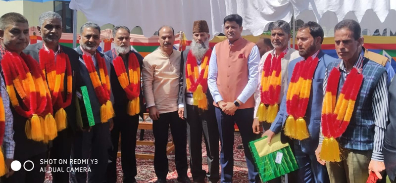 Commandant Sandeep Mehta and retiring officers posing for group photograph. Commandant Sandeep Mehta and retiring officers posing for group photograph.