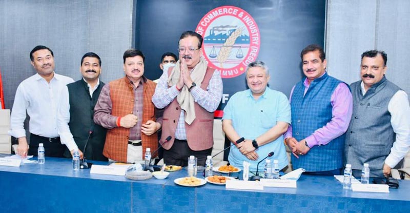 Principal Secretary Agriculture Production & Horticulture Navin Choudhary during meeting with JCCI members in Jammu. Principal Secretary Agriculture Production & Horticulture Navin Choudhary during meeting with JCCI members in Jammu.