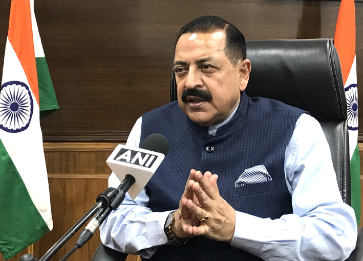 Union Minister Dr Jitendra Singh at an interview at New Delhi on Thursday.