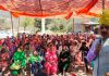 MP Jugal Kishore Sharma addressing a meeting at village Churta in Dansal.