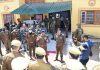 DGP Dilbag Singh interacting with security personnel in Srinagar on Friday.