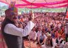 BJP vice president and former Minister, Surjit Singh Salathia addressing a party programme at Sumb in Samba district on Sunday.