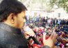 Harsh Dev Singh, chairman JKNPP addressing a public meeting in a Chenani village.