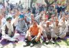 DPs from PoK staging protest dharna at RS Pura on Tuesday.