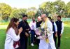 Producer and Director Vivek Ranjan Agnihotri with team of movie 'The Kashmir Files' meeting Union Home Minister Amit Shah, in New Delhi on Wednesday. (UNI)