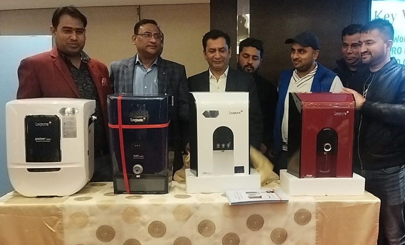 Officials of Livpure India Private Limited launching home appliances in Jammu. Officials of Livpure India Private Limited launching home appliances in Jammu.