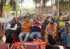 Harsh Dev Singh addressing a public meeting in Ramgarh on Tuesday.
