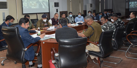 Divisional Commissioner Jammu, Dr Raghav Langer chairing a meeting on Thursday. Divisional Commissioner Jammu, Dr Raghav Langer chairing a meeting on Thursday.