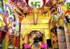A view of Shri Mata Vaishno Devi Bhawan situated in Trikuta Hills in Reasi district on the occasion of Navratra festival on Saturday. (UNI)