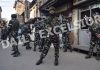 Security forces near spot after militant attack on CRPF in Maisuma area of Srinagar. —Excelsior/Shakeel