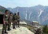Northern Army Commander Lt Gen Upendra Dwivedi at the LoC in Kashmir on Tuesday.