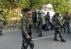 Security personnel during encounter at Kulgam on Saturday. -Excelsior/Sajad Dar