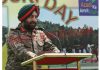 GOC 16 Corps Lt Gen Manjinder Singh addressing a function in Rajouri on Wednesday. —Excelsior/Rahi Kapoor