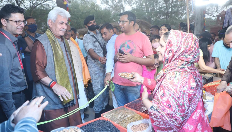 Lt Governor Manoj Sinha during his visit to Surajkund International Crafts Mela in Haryana. Lt Governor Manoj Sinha during his visit to Surajkund International Crafts Mela in Haryana.