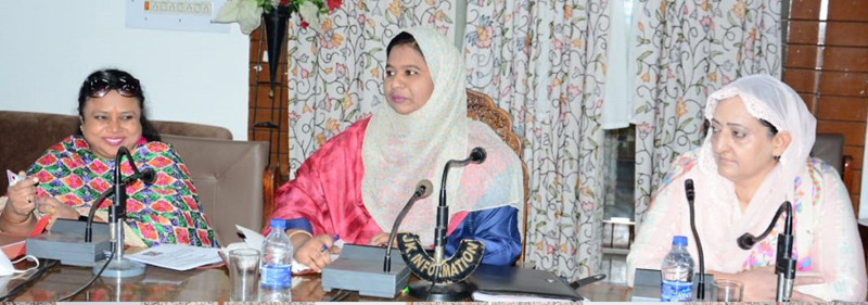 NCM Officiating Chairperson chairing a meeting in Srinagar. NCM Officiating Chairperson chairing a meeting in Srinagar.