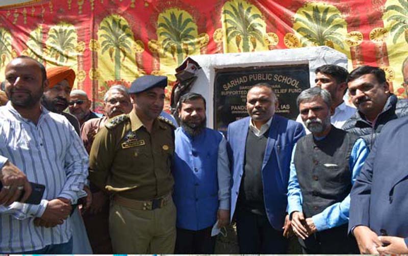 Div Com Kashmir PK Pole after inaugurating a new school at Dardpora in Kupwara on Sunday. Div Com Kashmir PK Pole after inaugurating a new school at Dardpora in Kupwara on Sunday.